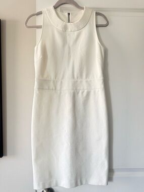 Banana Republic Ivory Ponte Sheath Dress, Size 6